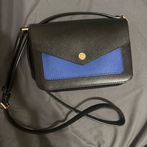 Michael Kors Black and Blue Crossbody Bag